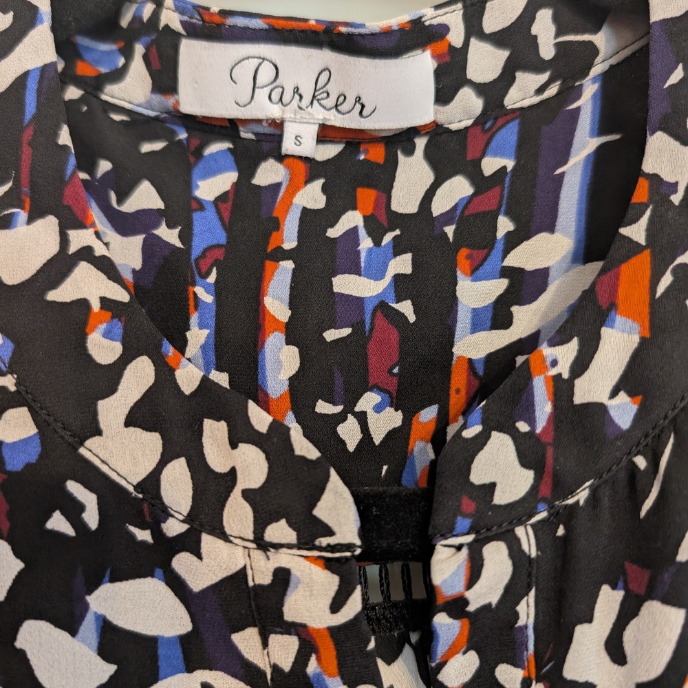 Parker Multicolor Abstract Blouse